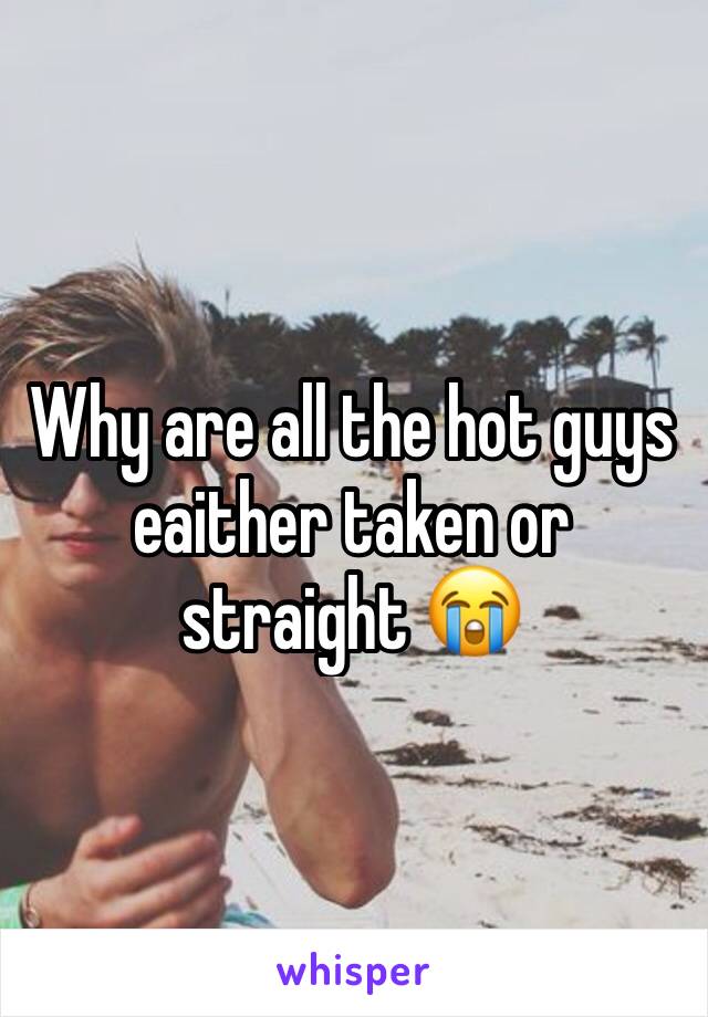 Why are all the hot guys eaither taken or straight 😭