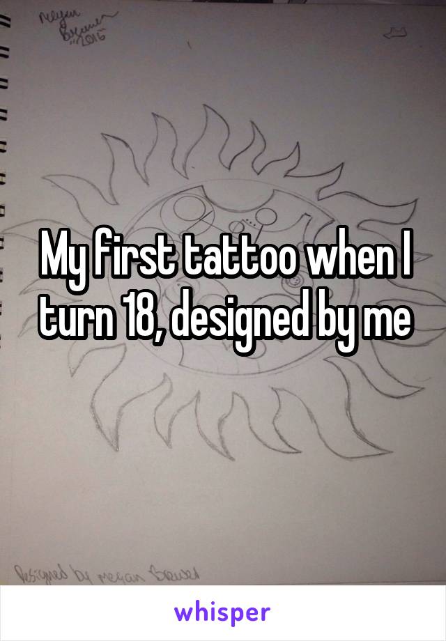 My first tattoo when I turn 18, designed by me
