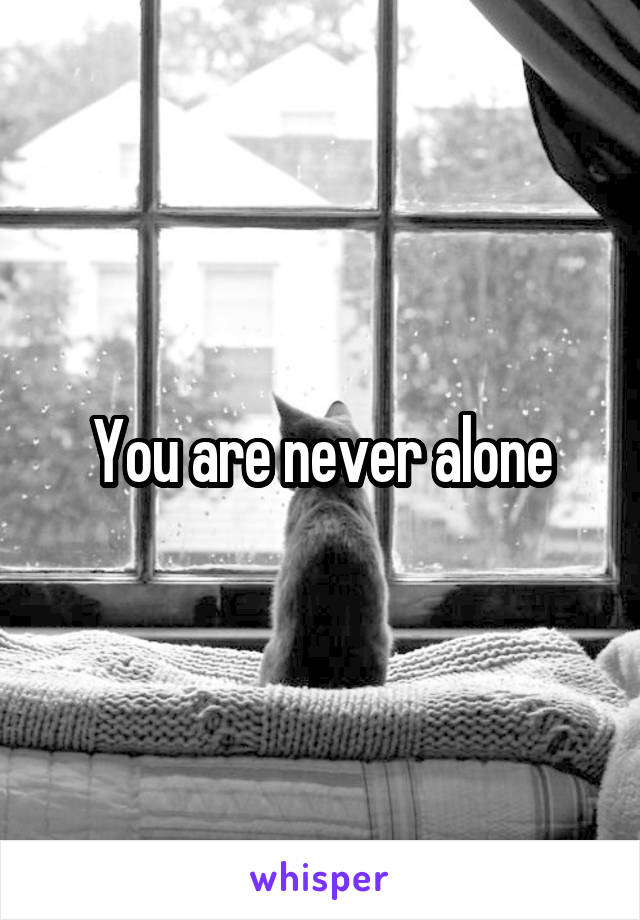 You are never alone