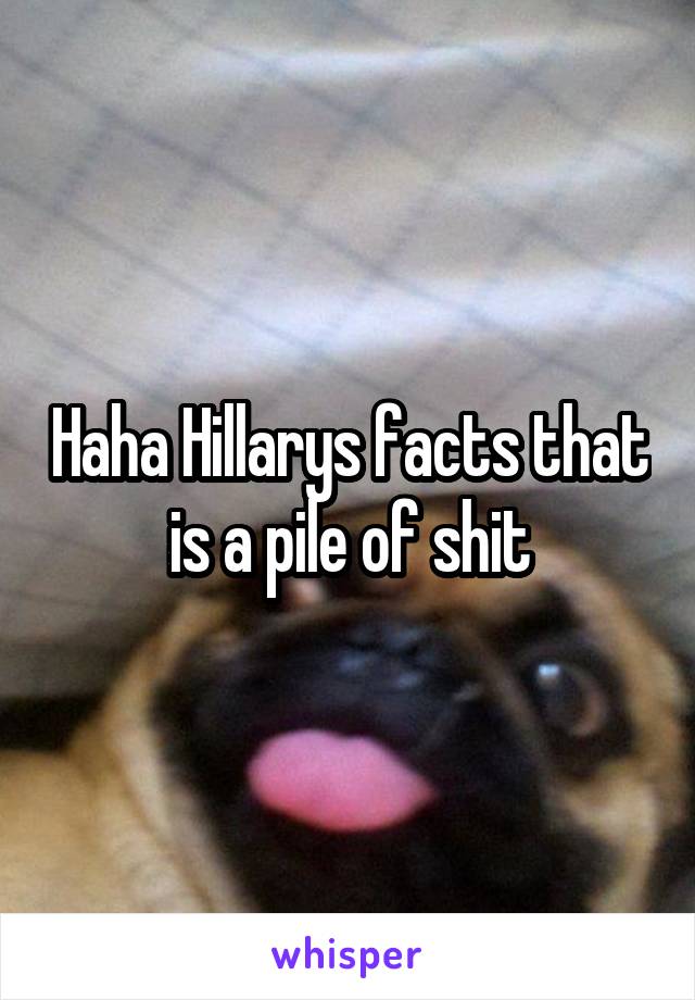 Haha Hillarys facts that is a pile of shit