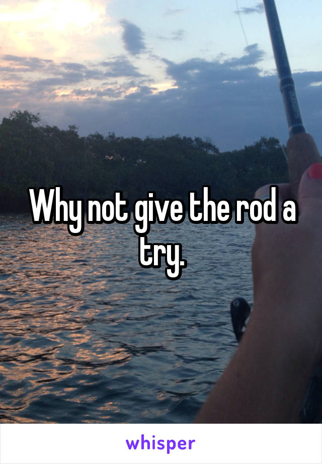 Why not give the rod a try.