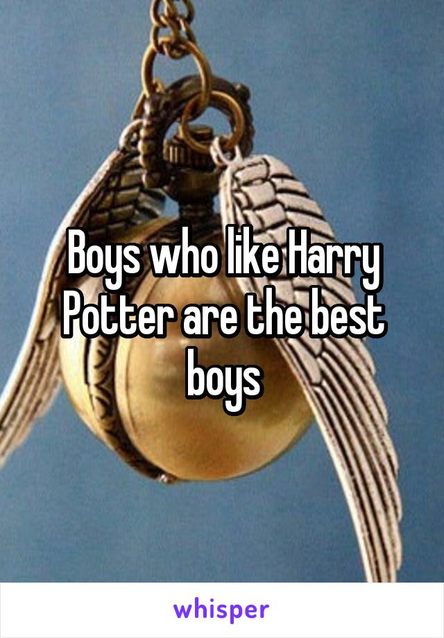 Boys who like Harry Potter are the best boys