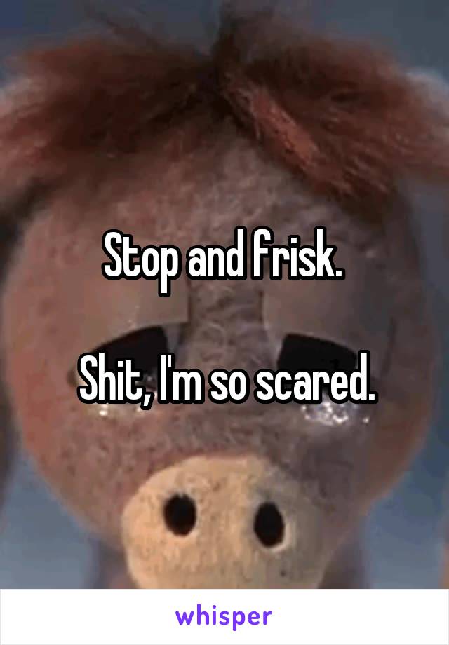 Stop and frisk. 

Shit, I'm so scared.