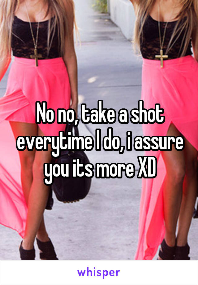 No no, take a shot everytime I do, i assure you its more XD