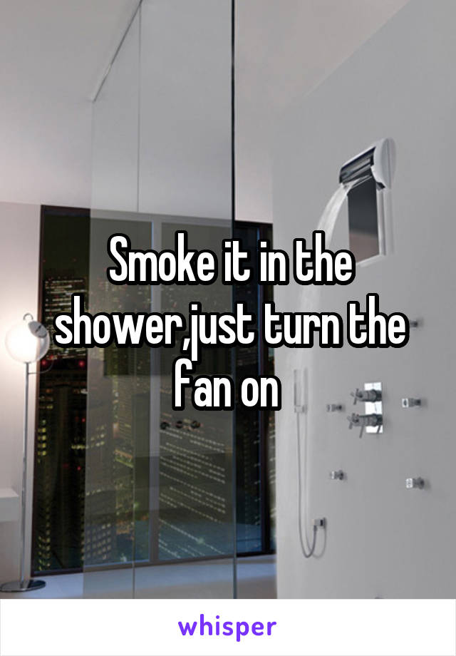 Smoke it in the shower,just turn the fan on 