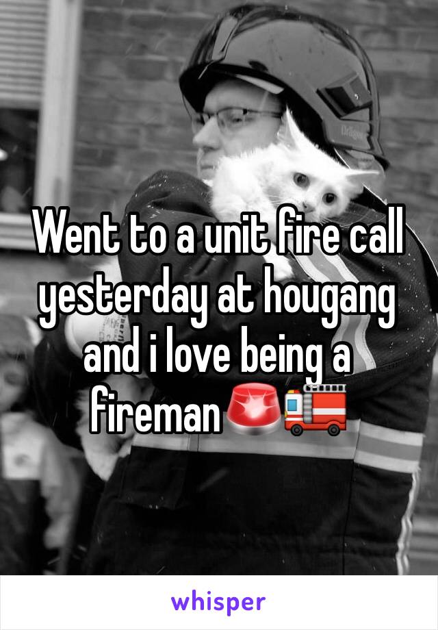 Went to a unit fire call yesterday at hougang and i love being a fireman🚨🚒