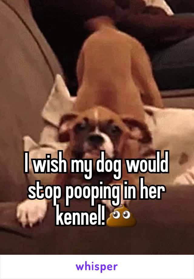 I wish my dog would stop pooping in her kennel!💩