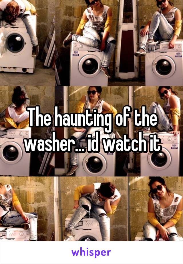 The haunting of the washer... id watch it
