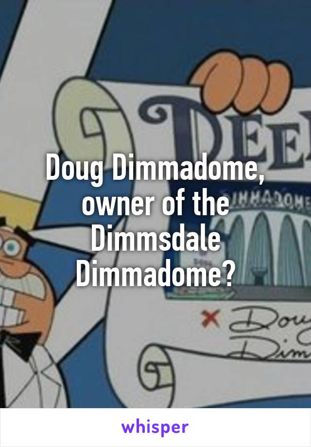 Doug Dimmadome, owner of the Dimmsdale Dimmadome?