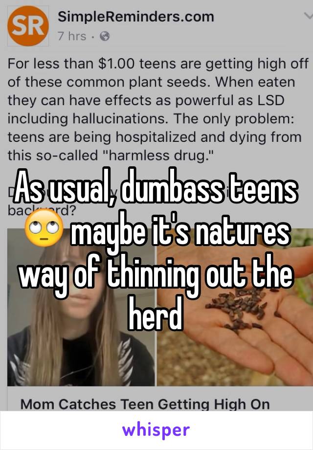 
As usual, dumbass teens 🙄 maybe it's natures way of thinning out the herd