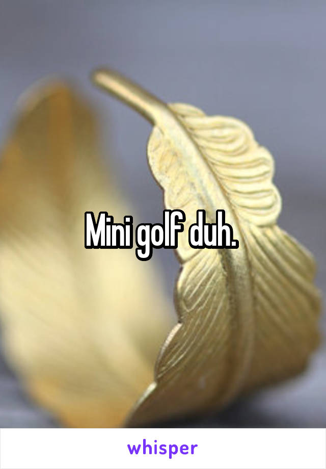 Mini golf duh. 