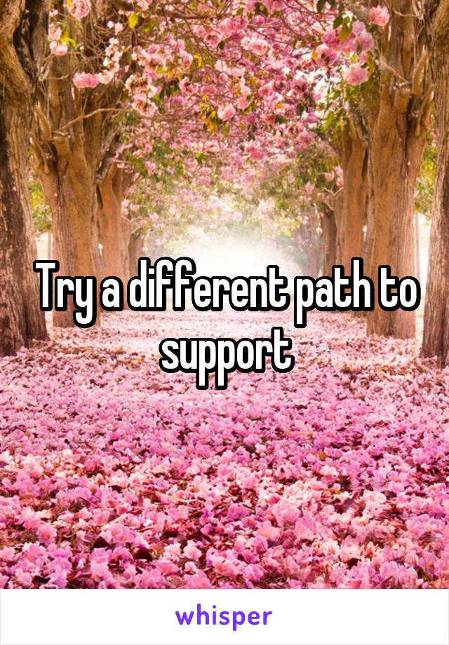 Try a different path to support