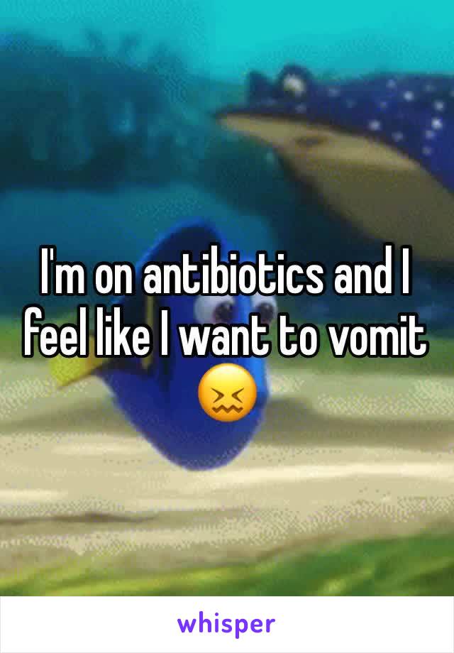 I'm on antibiotics and I feel like I want to vomit 😖