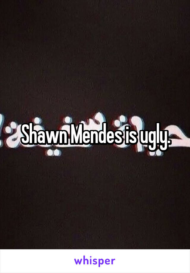 Shawn Mendes is ugly.