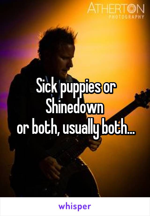 Sick puppies or Shinedown 
or both, usually both...