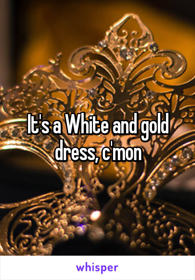 It's a White and gold dress, c'mon