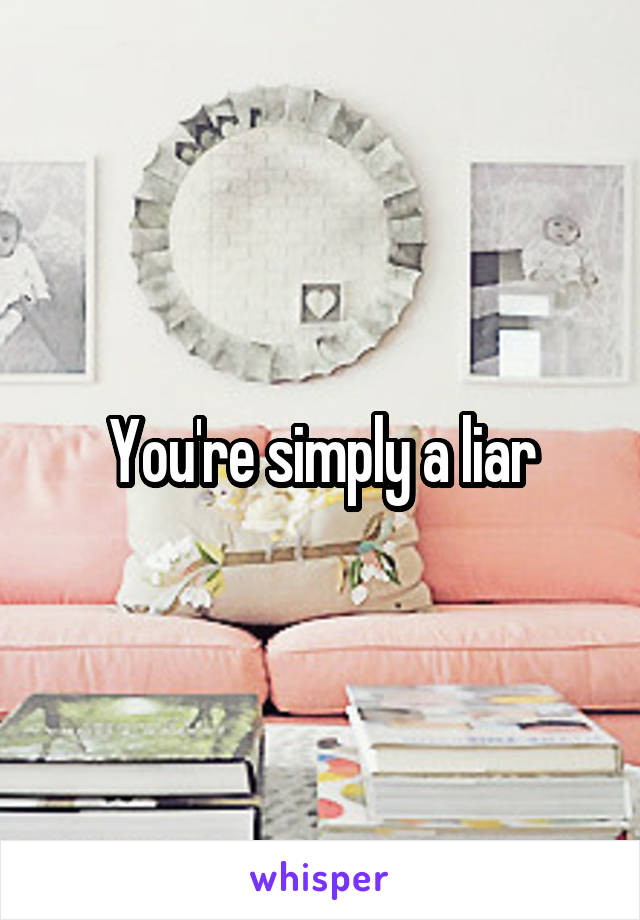 You're simply a liar