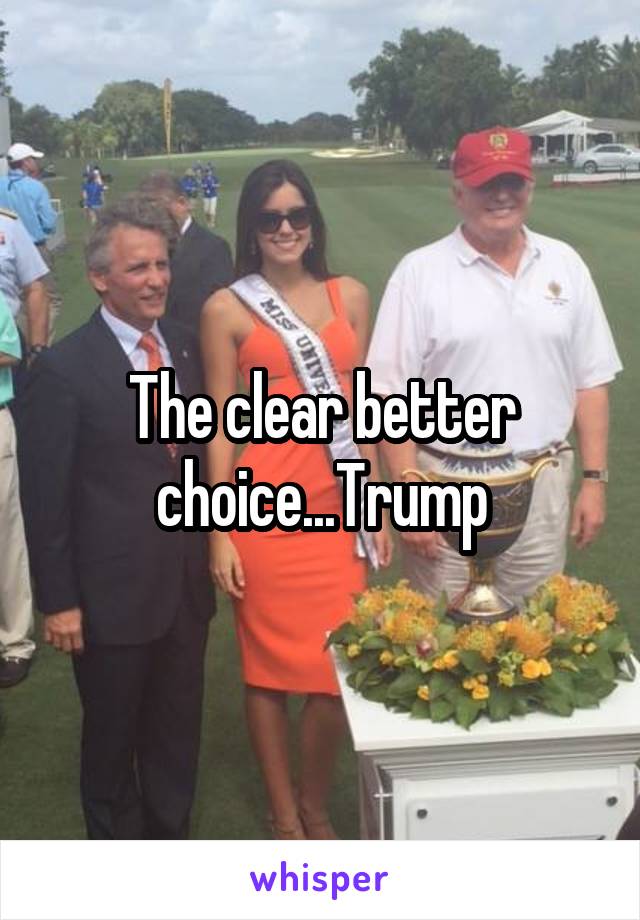 The clear better choice...Trump