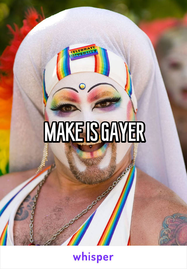 MAKE IS GAYER