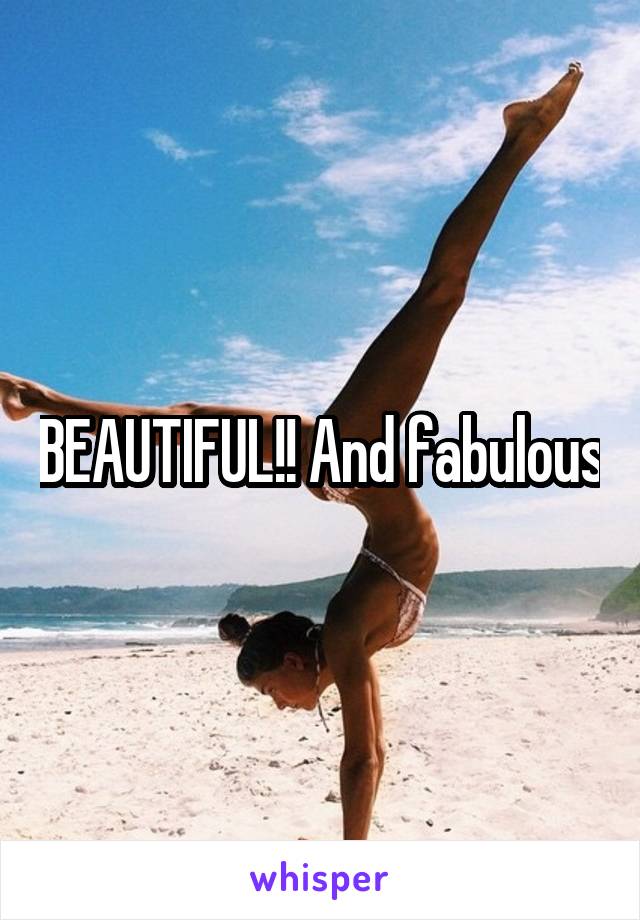 BEAUTIFUL!! And fabulous