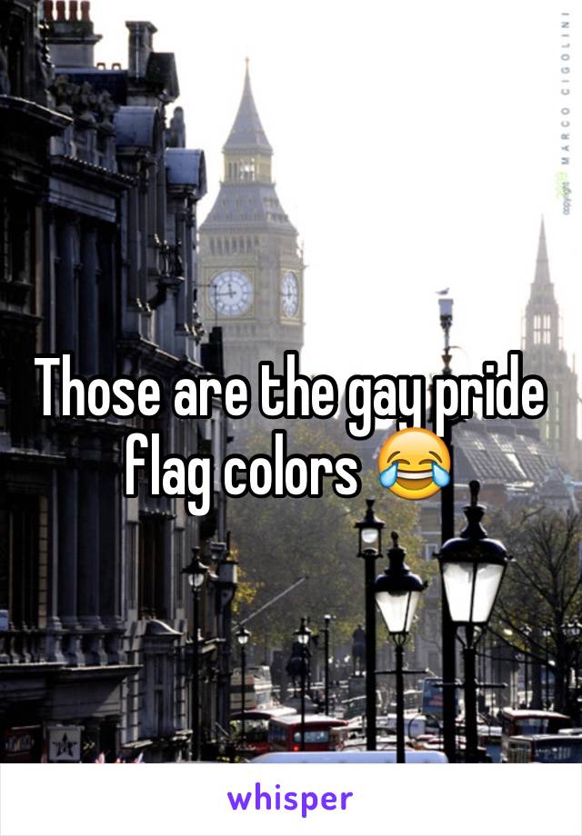 Those are the gay pride flag colors 😂