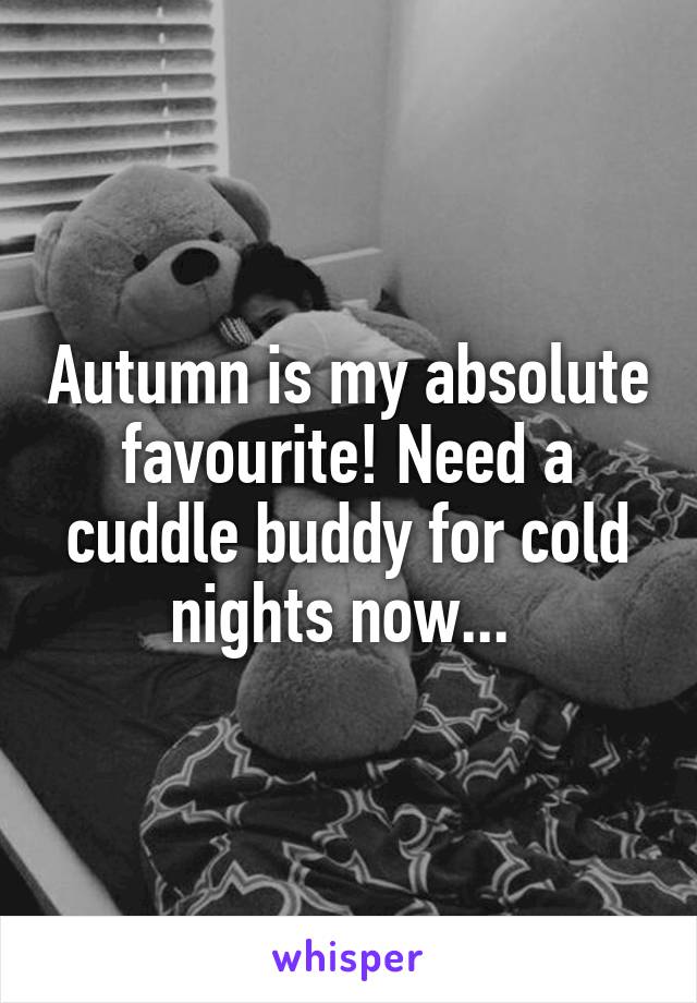 Autumn is my absolute favourite! Need a cuddle buddy for cold nights now... 