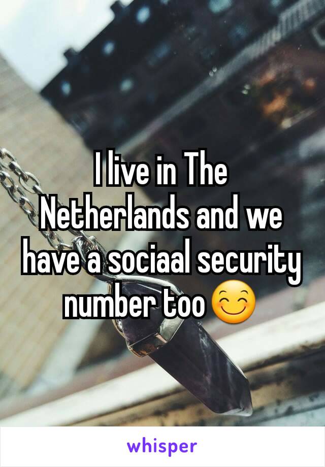 I live in The Netherlands and we have a sociaal security number too😊