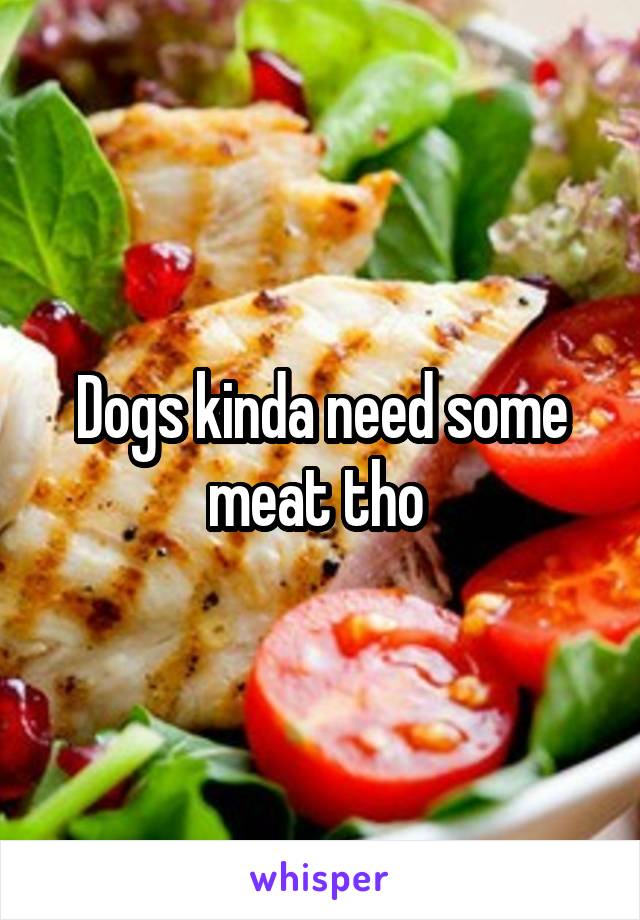 Dogs kinda need some meat tho 