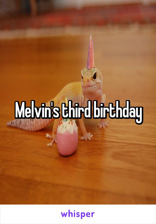 Melvin's third birthday