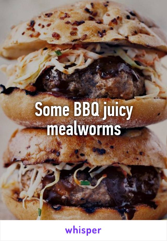 Some BBQ juicy mealworms
