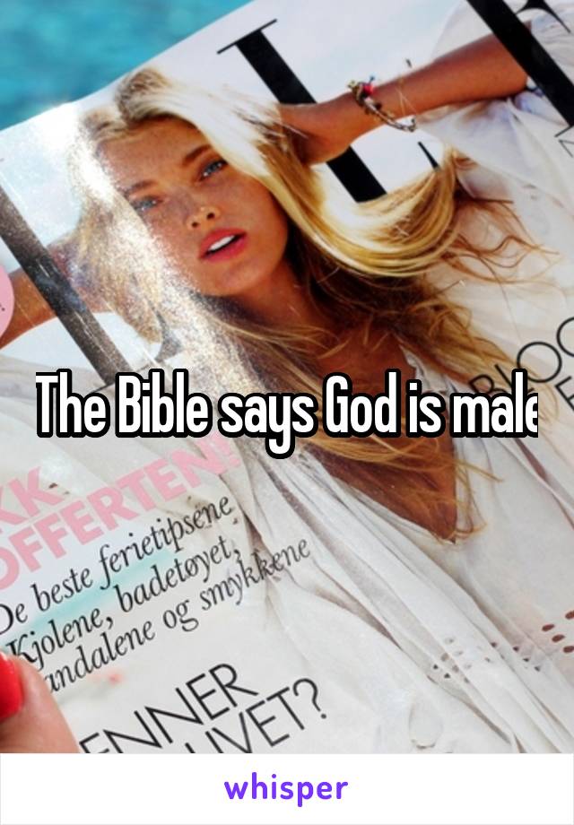 The Bible says God is male