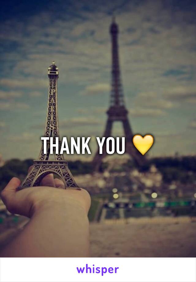 THANK YOU 💛