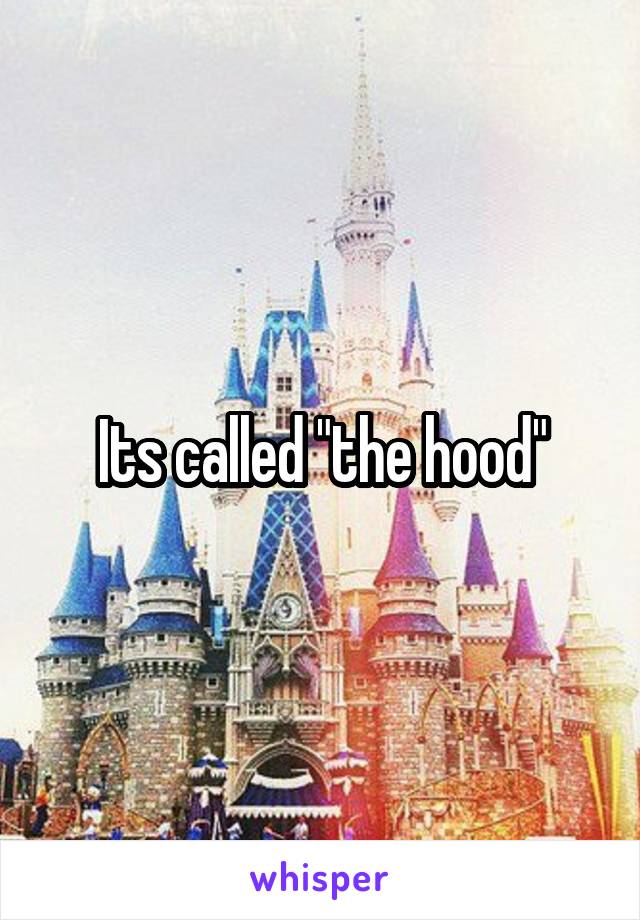 Its called "the hood"