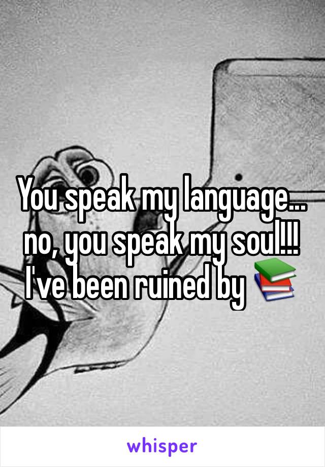 You speak my language... no, you speak my soul!!! I've been ruined by 📚 