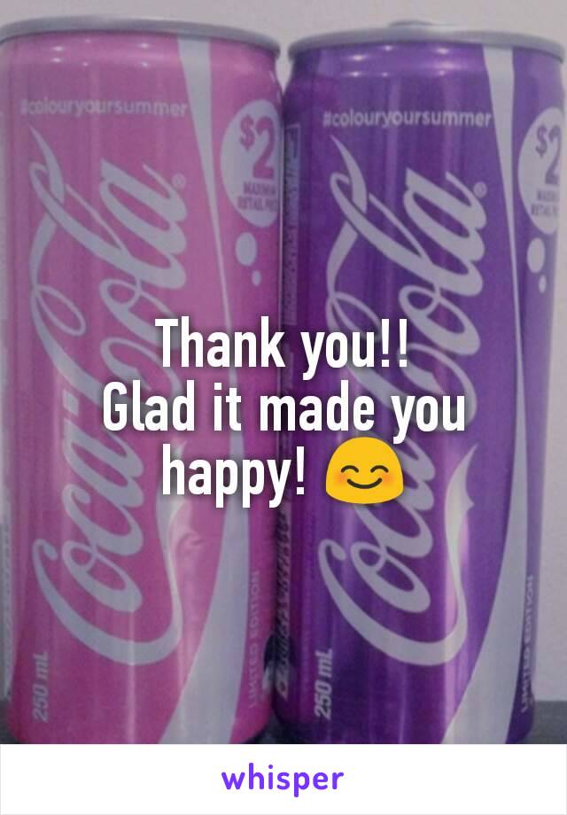 Thank you!!
Glad it made you happy! 😊