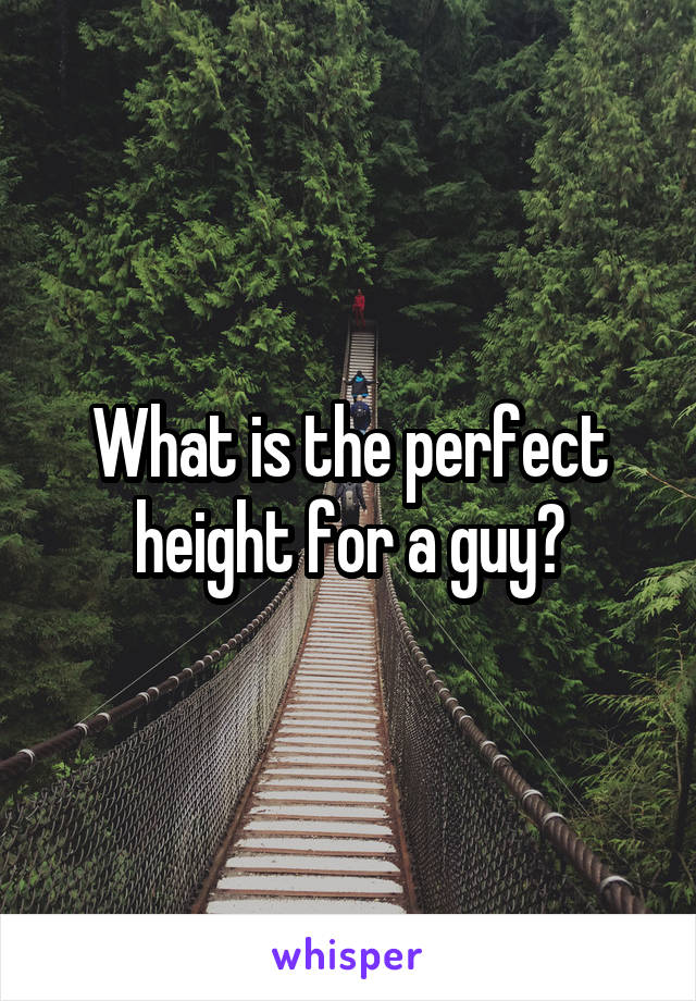 What is the perfect height for a guy?