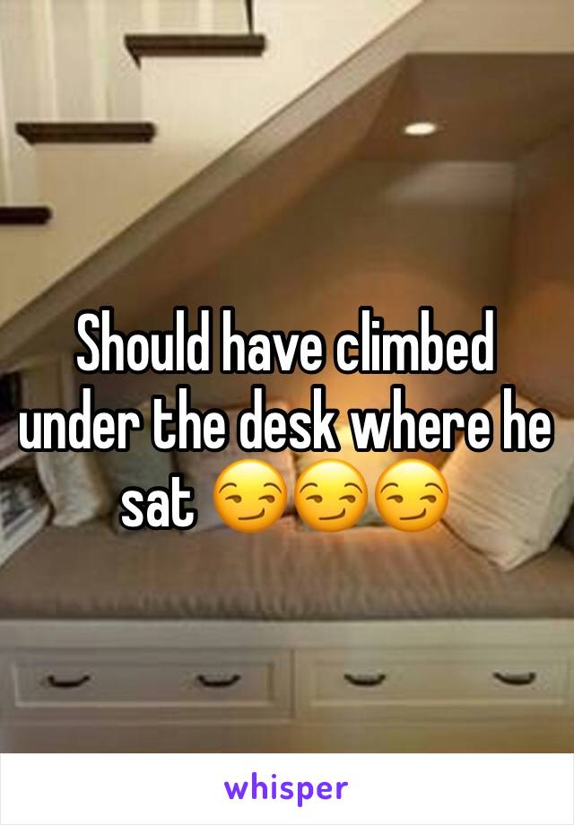 Should have climbed under the desk where he sat 😏😏😏