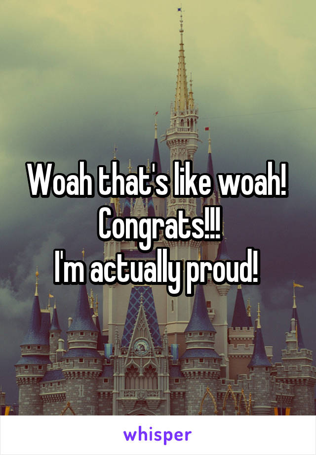 Woah that's like woah! 
Congrats!!!
I'm actually proud! 