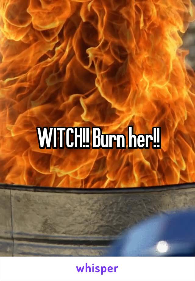 WITCH!! Burn her!!