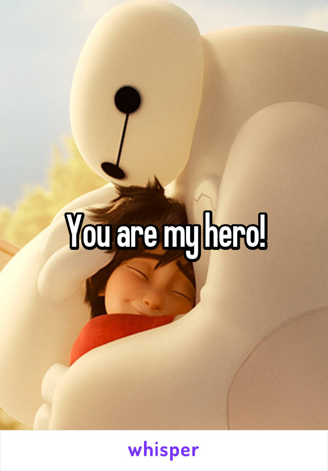 You are my hero!