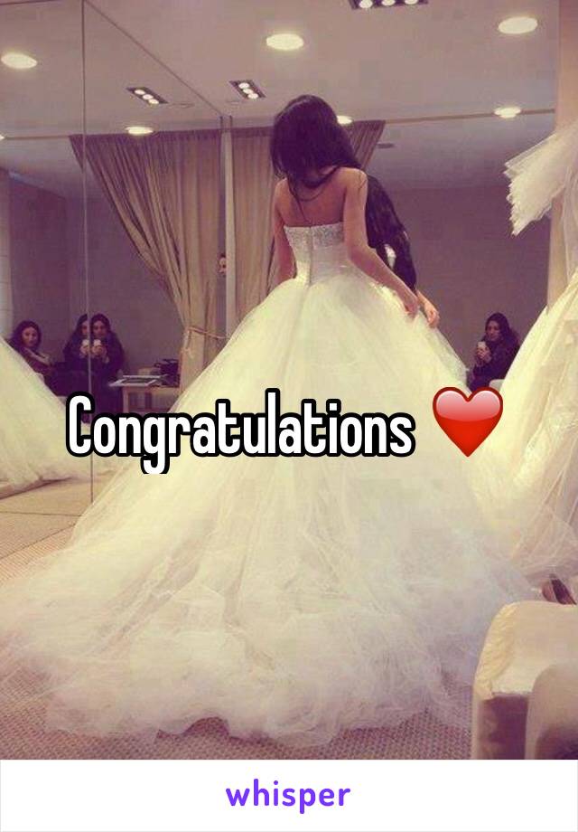 Congratulations ❤️