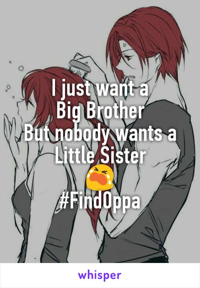 I just want a
Big Brother
But nobody wants a
Little Sister
😭
#FindOppa