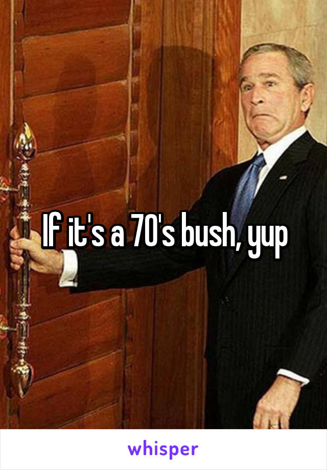 If it's a 70's bush, yup