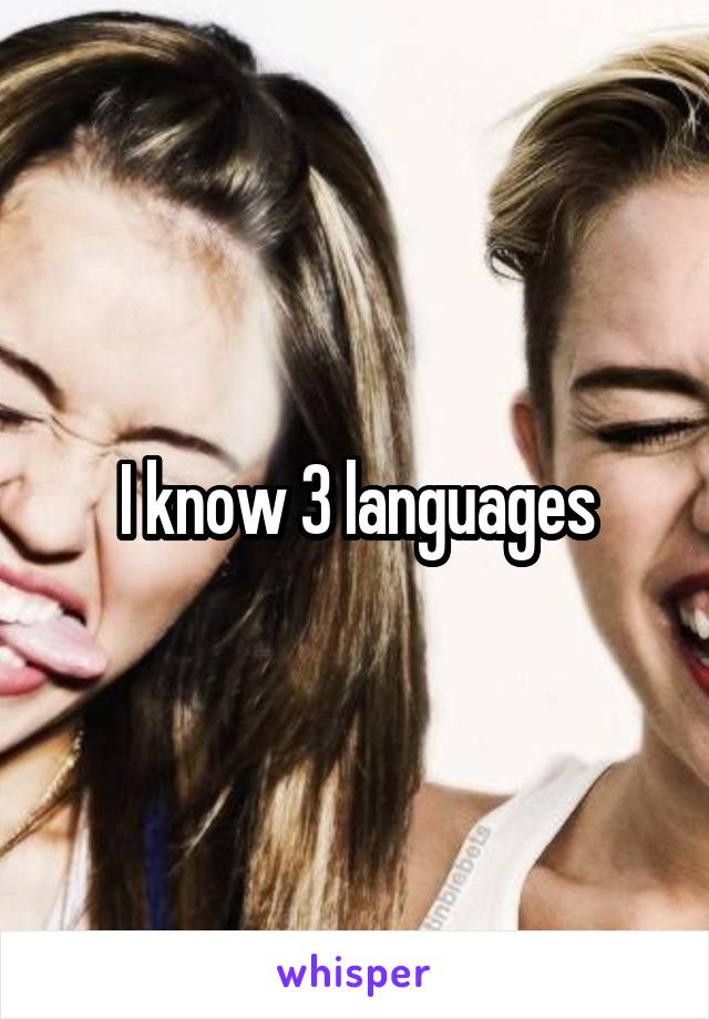 I know 3 languages