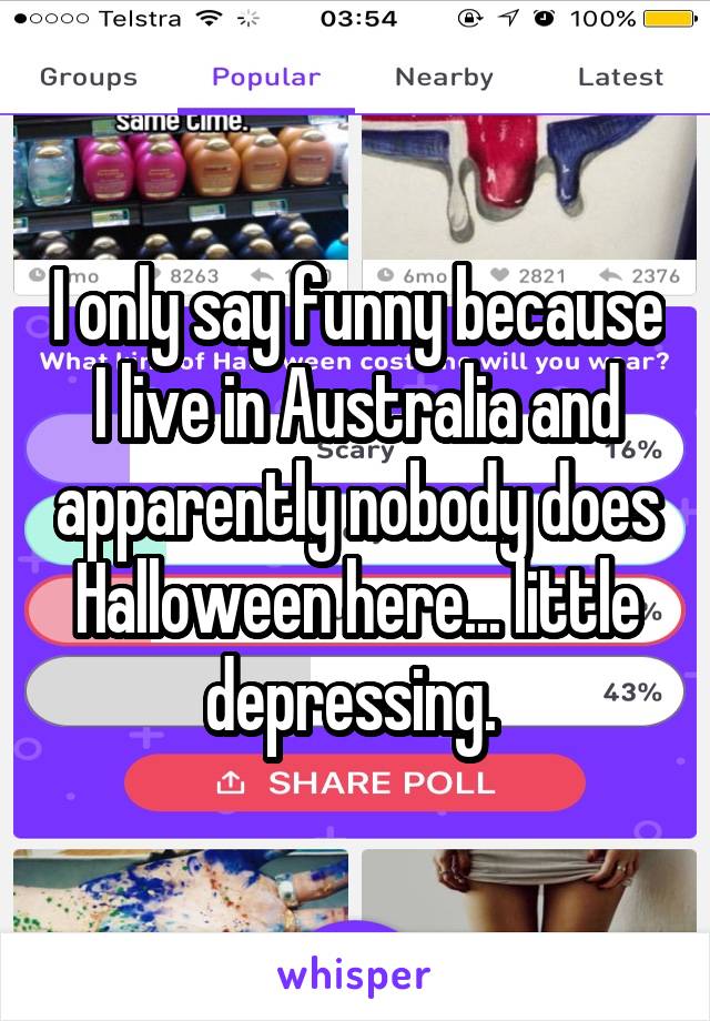 I only say funny because I live in Australia and apparently nobody does Halloween here... little depressing. 