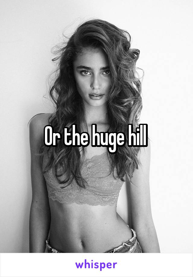Or the huge hill 