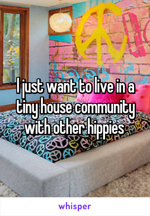 I just want to live in a tiny house community with other hippies 