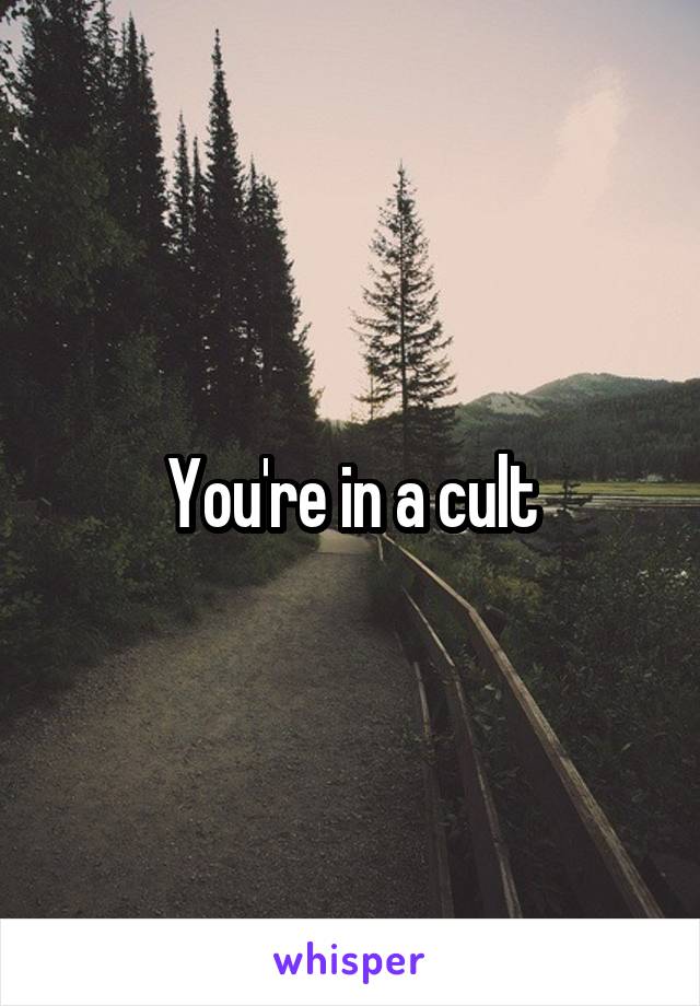 You're in a cult