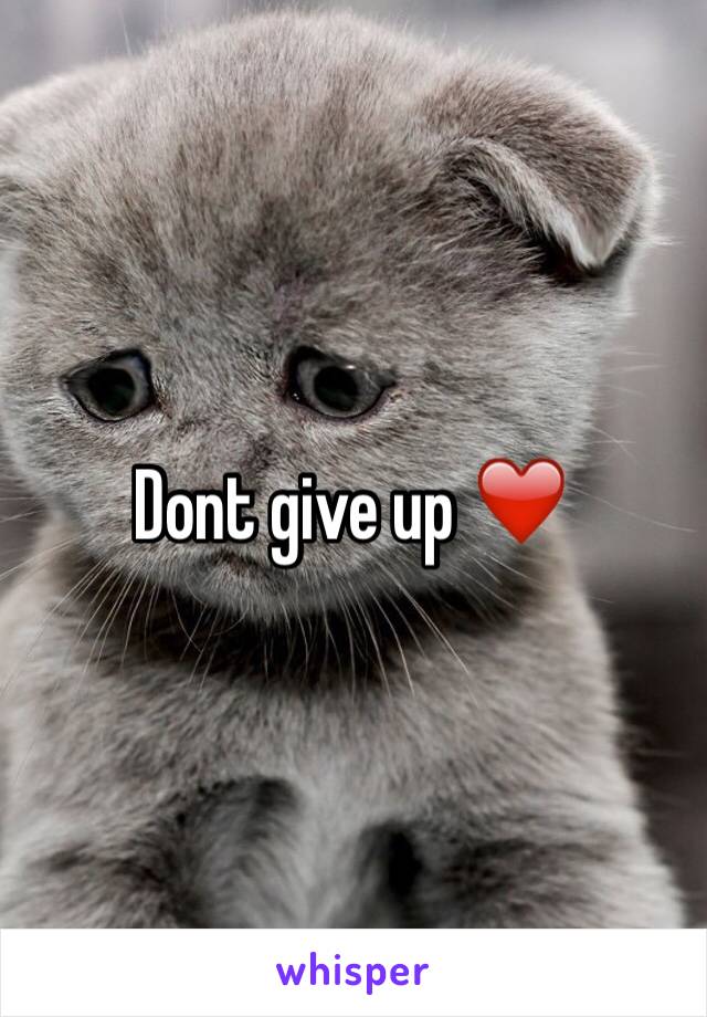 Dont give up ❤️