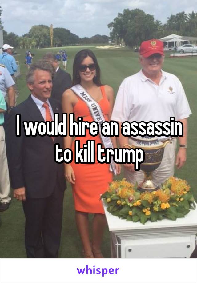 I would hire an assassin to kill trump